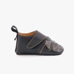Moulin Roty Chaussons Cuir Chat Noir -Moulin Roty 666524 4 gris 3