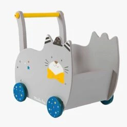 Moulin Roty Chariot De Marche Chat Fernand -Moulin Roty 666725 5 gris