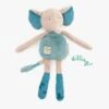 Moulin Roty Doudou-hochet Eléphant -Moulin Roty 669024 1 2 gris