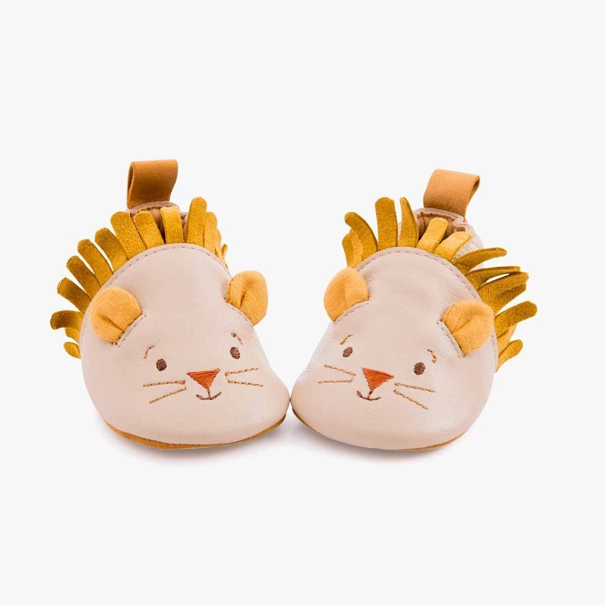Moulin Roty Chaussons Cuir Lion Beige 6-12 Mois 3 Moulin Roty Chaussons Cuir Lion Beige 6-12 Mois