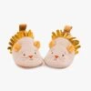Moulin Roty Chaussons Cuir Lion Beige