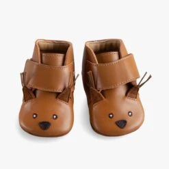 Moulin Roty Chaussons Cuir écureuil Camel -Moulin Roty 675011 3 1