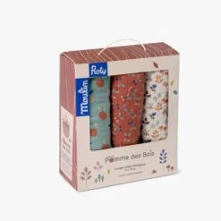 Moulin Roty Set De 3 Langes Imprimes (cerises/forêt/pommes) -Moulin Roty 675270 4