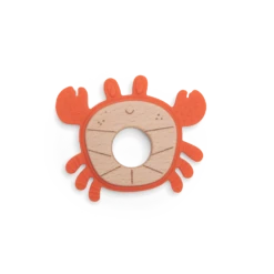 Moulin Roty Anneau De Dentition Bois Et Silicone Crabe