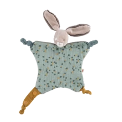 Moulin Roty Doudou Lapin Sauge -Moulin Roty Doudou Lapin sauge Trois petits lapins Moulin Roty 3 1
