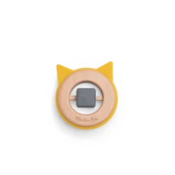 Moulin Roty Hochet Anneau De Dentition Bois Et Silicone Chat -Moulin Roty Hochet anneau de dentition bois et silicone Chat Les Moustaches Moulin Roty 2 1