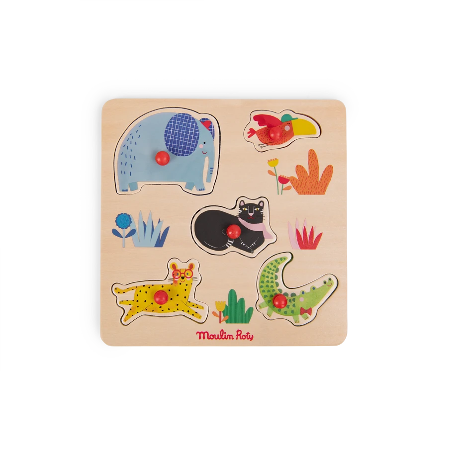 Moulin Roty Puzzle Encastrable En Bois 5 Animaux 3 Moulin Roty Puzzle Encastrable En Bois 5 Animaux