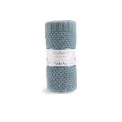 Couverture En Laine Mixte Bleue MOULIN ROTY Sous Mon Baobab -Moulin Roty couverture en laine mixte bleue moulin roty sous mon baobab 2