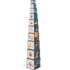 Moulin Roty Cubes Empilables Les Moustaches (10 Cubes)