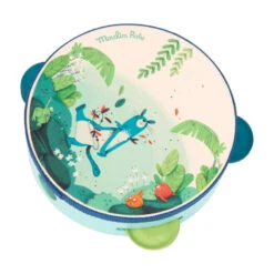 Tambourin Bleu MOULIN ROTY Dans La Jungle 7 Tambourin Bleu MOULIN ROTY Dans La Jungle -Moulin Roty dlj tambourin bleu 2