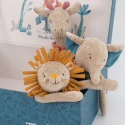 Moulin Roty Doudou Attache Sucette Lion Sous Mon Baobab -Moulin Roty doudou attache sucette lion sous mon baobab 3