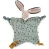 Moulin Roty Doudou Plat Lapin Sauge Trois Petits Lapins -Moulin Roty doudou plat lapin sauge trois petits lapins