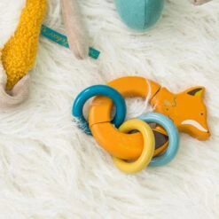 Moulin Roty Hochet En Bois Renard Chaussette Le Voyage D'Olga -Moulin Roty hochet en bois renard chaussette le voyage d olga 2