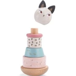 Moulin Roty Jeu à Empiler Chat Après La Pluie (6 Pièces) -Moulin Roty jeu a empiler chat apres la pluie 6 pieces 2