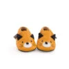Chaussons En Cuir Chat Moutarde 18/24m MOULIN ROTY Les Moustaches