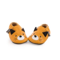 Chaussons En Cuir Chat Moutarde 0/6m MOULIN ROTY Les Moustaches -Moulin Roty lmo chaussons cuir chat moutarde 7