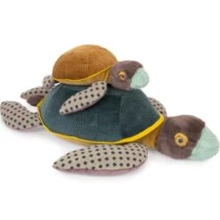 Moulin Roty Peluche Géante Grande Tortue Tout Autour Du Monde (60 Cm) -Moulin Roty peluche geante grande tortue tout autour du monde 60 cm 4