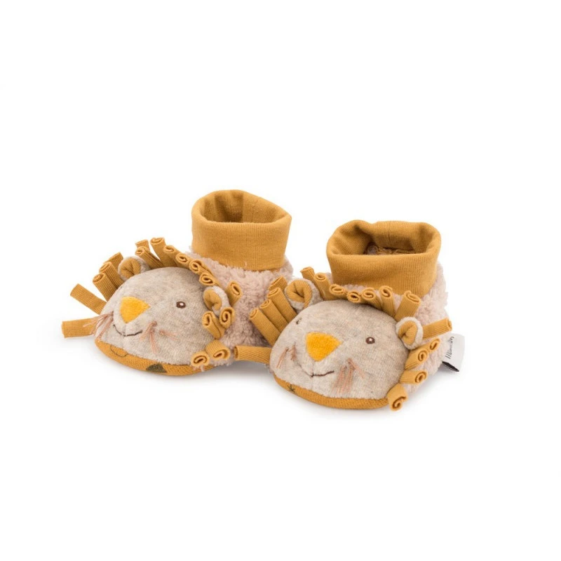 Chaussons Lion MOULIN ROTY Sous Mon Baobab 3 Chaussons Lion MOULIN ROTY Sous Mon Baobab